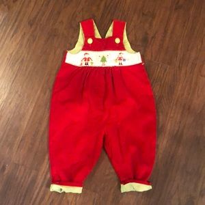 Beaux Et Belles Smocked Christmas Outfit Sz 3